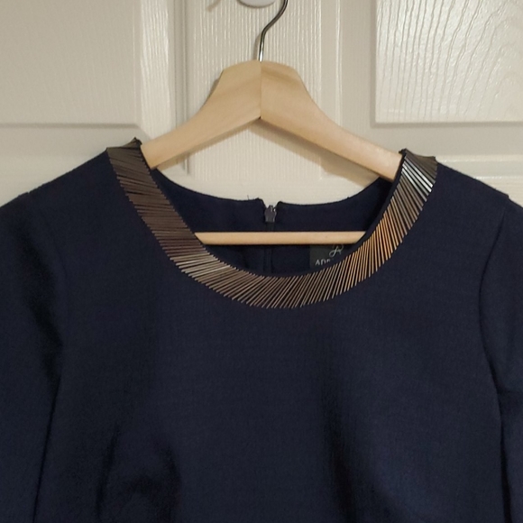 Navy Blue Cocktail Dress - Picture 2 of 3